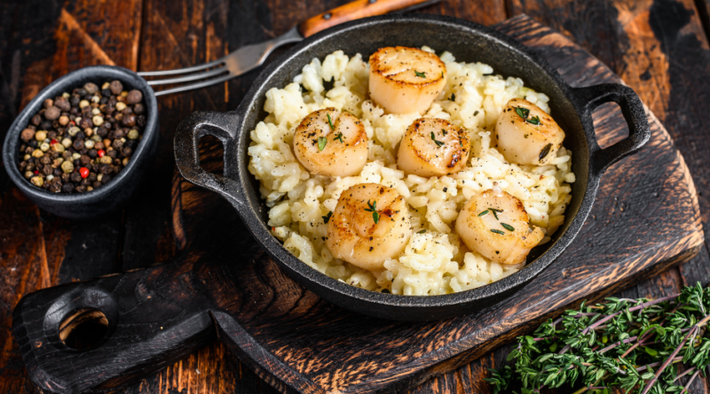 Recette de risotto crémeux aux noix de Saint-Jacques