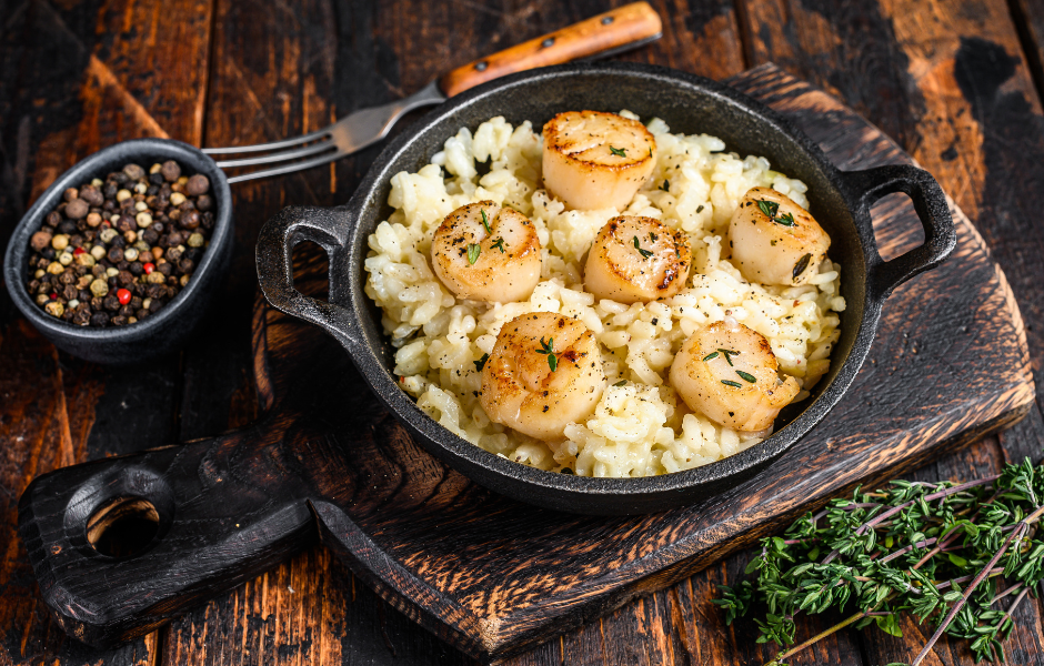 Risotto crémeux aux coquilles Saint-Jacques