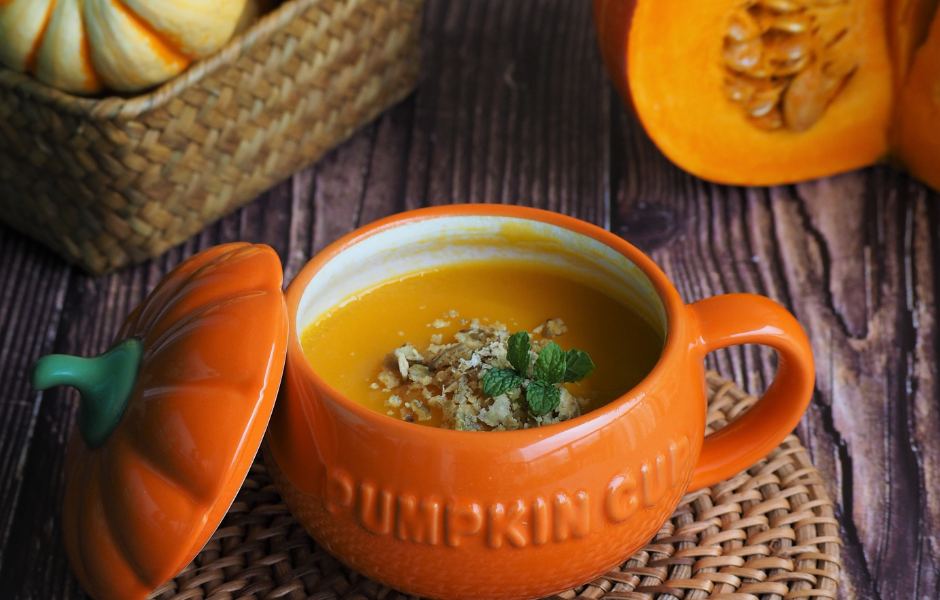 Velouté de potimarron et chataîgne