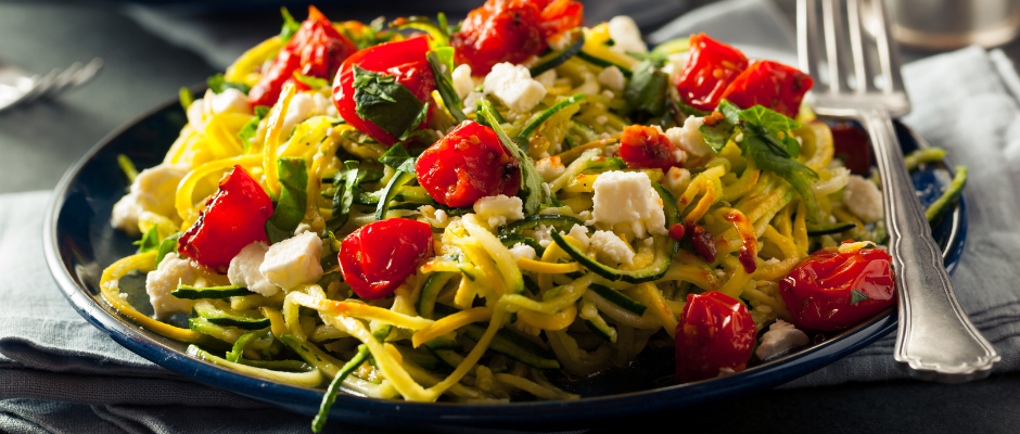 Salade fraîche de courgettes et feta