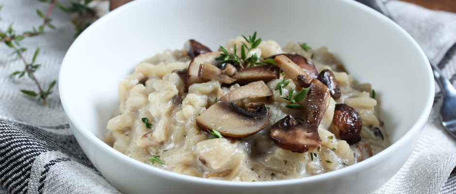 Risotto d’automne aux champignons et noix de Bordeaux
